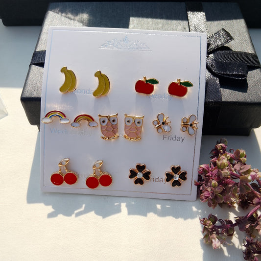 Fruity earrings pack