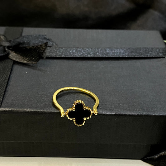 Black Clover stainless steel Ring