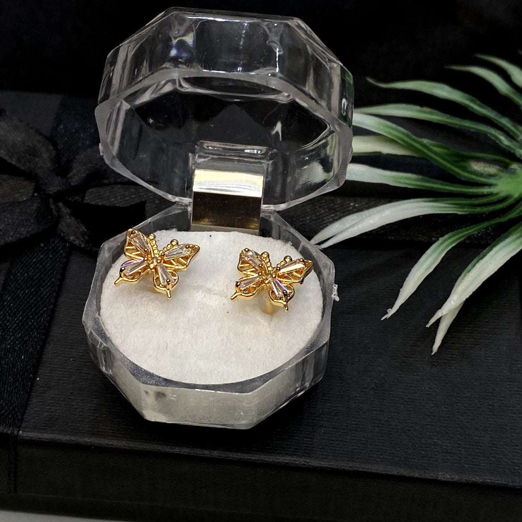 Zircon Butterfly Ear studs