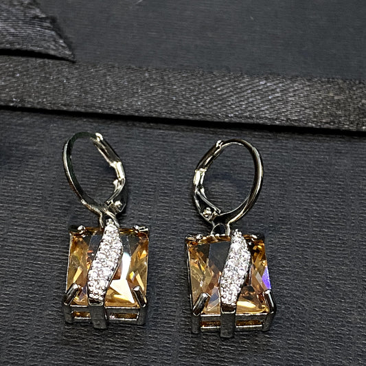 Square Zircon Earrings