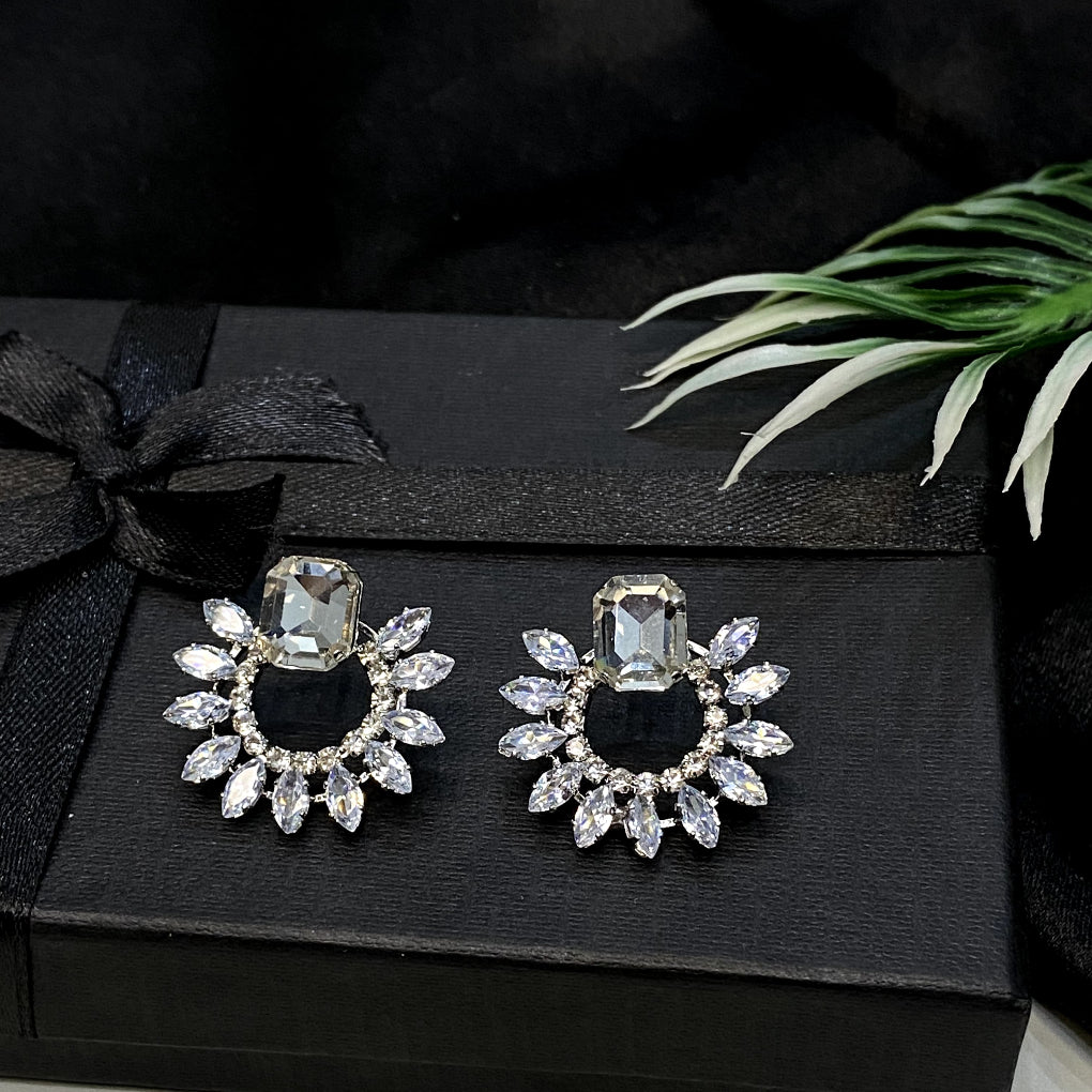 Floral Bloom Zircon earrings