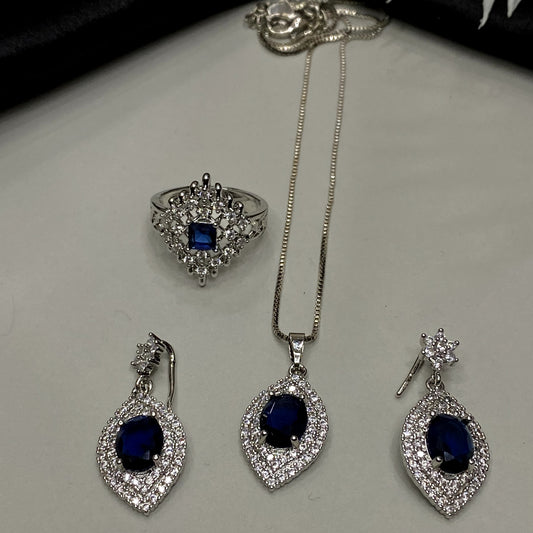 Sapphire Whisper 4 piece locket set (with box)