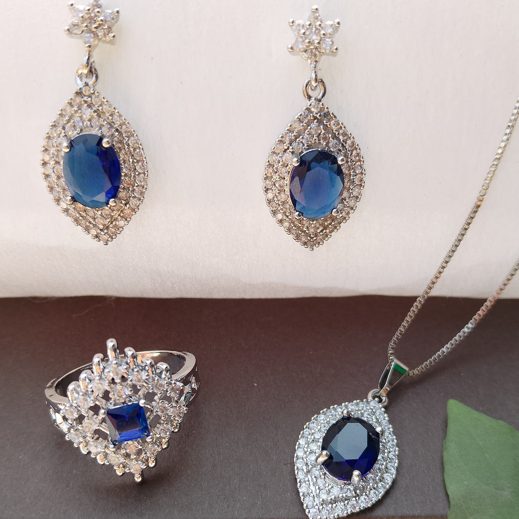 Sapphire Whisper 4 piece locket set (with box)